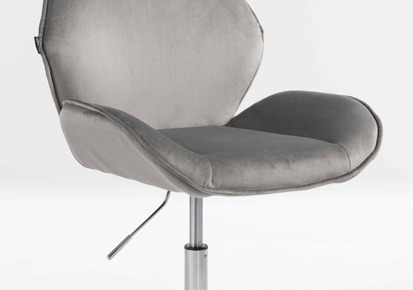 HR350N Acél modern velúr szék krómozott lábbal