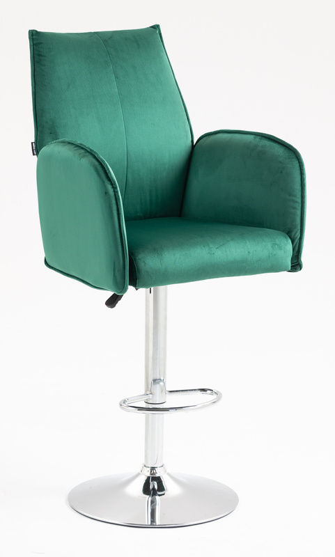 HR280W Sötétzöld Modern Velúr Szék Krómozott lábbal