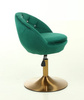 HR948N Sötétzöld Modern Velúr Szék Arany lábbal