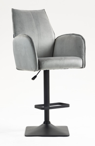 HR280KW Acél Modern Velúr Szék Fekete lábbal