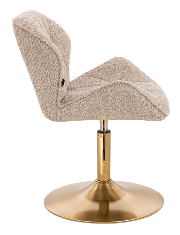 HR111N Latte modern boucle szék arany lábbal