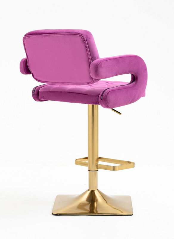 HR8403KW Fukszia modern velúr szék arany lábbal
