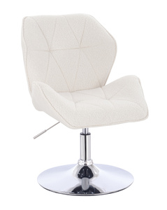 HR212N Krémszínű modern boucle szék krómozott lábbal