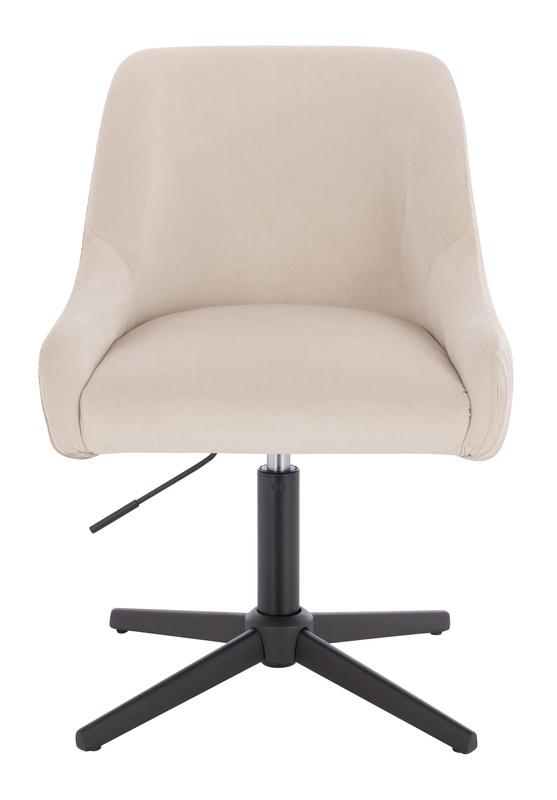 HR920CROSS Krémszínű Modern Velúr Szék Fekete lábbal