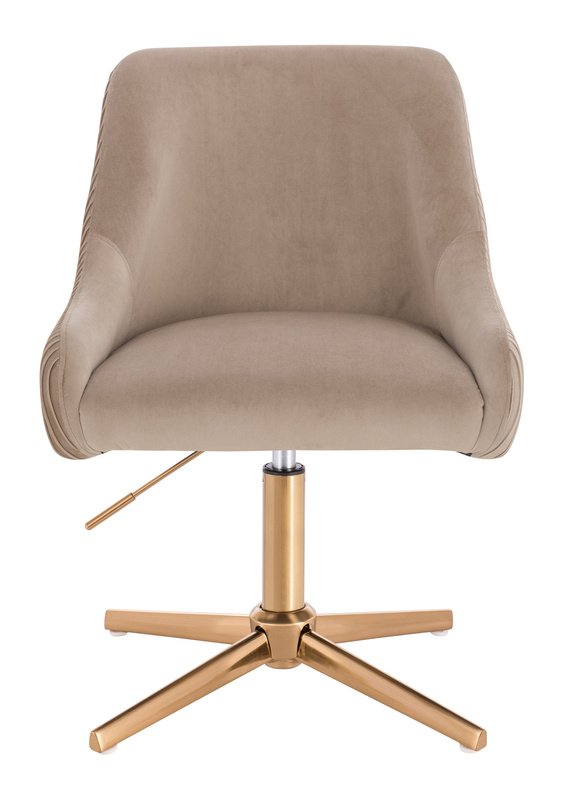 HR920CROSS Latte Modern Velúr Szék Arany lábbal