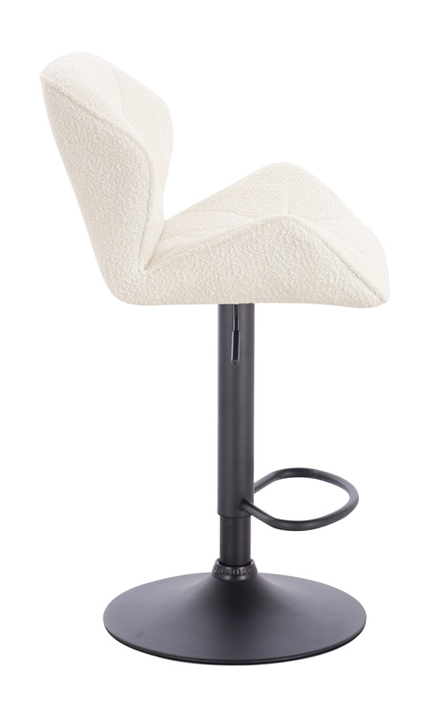 HR111W Krémszínű modern boucle szék fekete lábbal