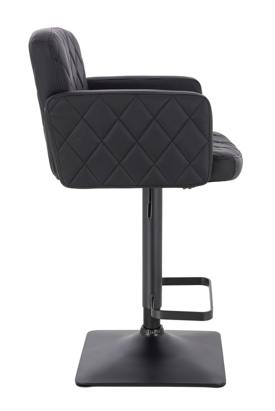 HC802KW Fekete Modern Műbőr Szék Fekete lábbal