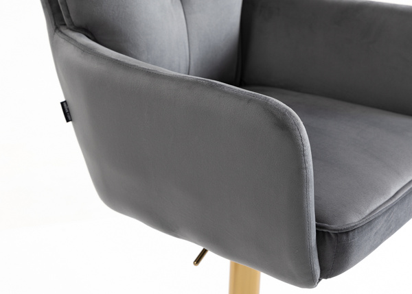 HR250W Grafit modern velúr szék arany lábbal