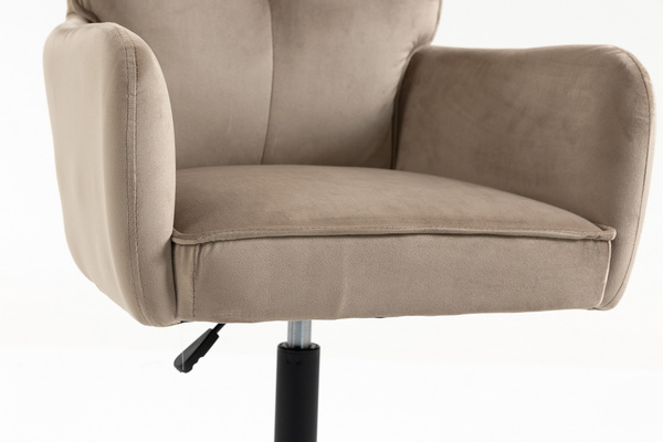 HR250N Latte modern velúr szék fekete lábbal