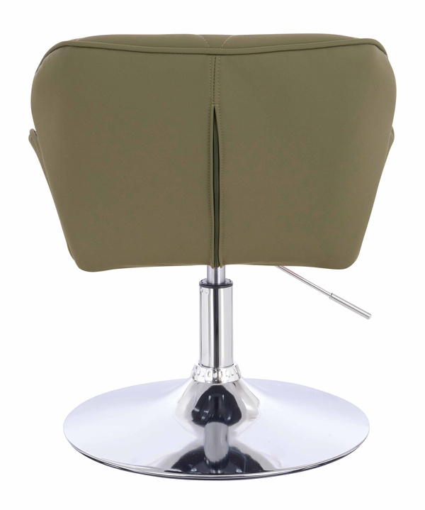 HR111N Khaki Műbőr Premium Soft szék krómozott lábbal