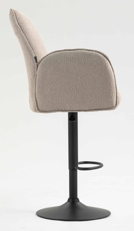 HR280W Latte modern boucle szék fekete lábbal