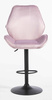 HR350W Halványlila modern velúr szék fekete lábbal