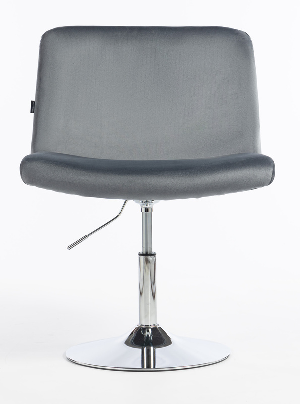 HR150N Grafit Modern Velúr Szék Krómozott lábbal