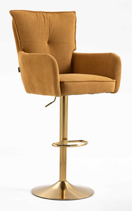 HR250W Curry Sárga Prémium Kordbársony Arany Lábbal