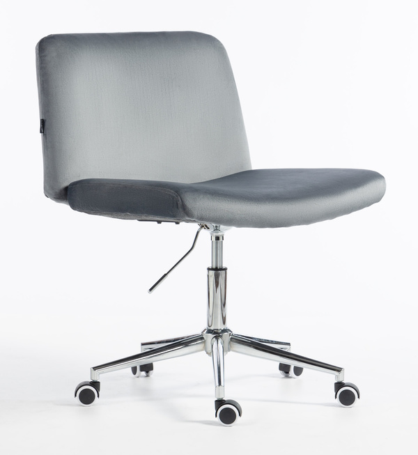 HR150K Grafit Modern Velúr Szék Krómozott lábbal