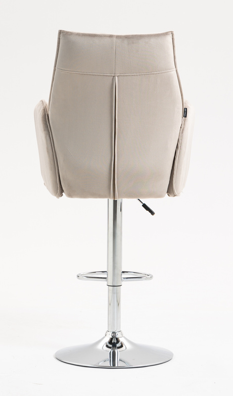 HR280W Latte Modern Velúr Szék Krómozott lábbal