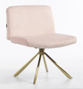 HR150 CSILLAGLÁB Púder Rózsaszín Modern Velúr Szék Arany lábbal
