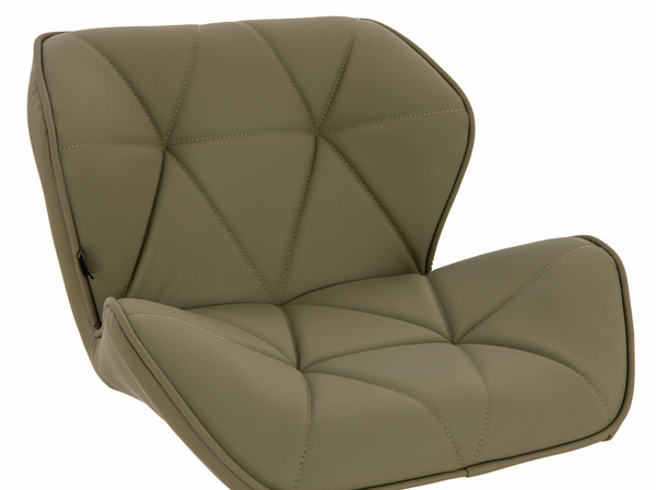 HR111N Khaki Műbőr Premium Soft szék krómozott lábbal