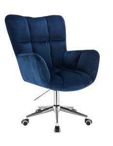 HR650K Tengerkék modern velúr szék