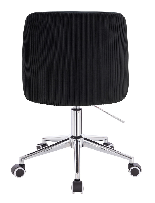 HR920K Fekete Modern Velúr Szék Krómozott lábbal