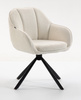 HR2055 CSILLAGLÁB Krémszínű Modern Boucle Szék Fekete lábbal
