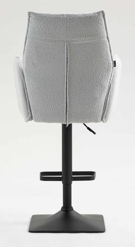 HR280KW Szürke modern boucle szék fekete lábbal