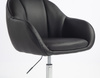 HR2055N Fekete Modern Műbőr Szék Krómozott lábbal