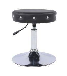 HC1102CN Fekete modern műbőr szék krómozott lábbal