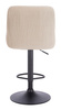 HR920W Krémszínű Modern Velúr Szék Fekete lábbal