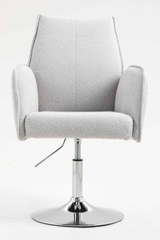 HR280N Szürke modern boucle szék krómozott lábbal
