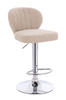 HR193W Latte modern boucle szék krómozott lábbal
