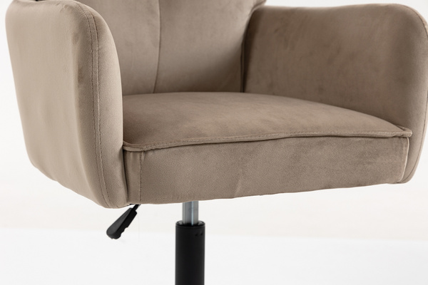 HR250K Latte modern velúr szék fekete lábbal