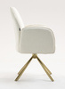 HR280 CSILLAGLÁB Krémszínű modern boucle szék arany lábbal