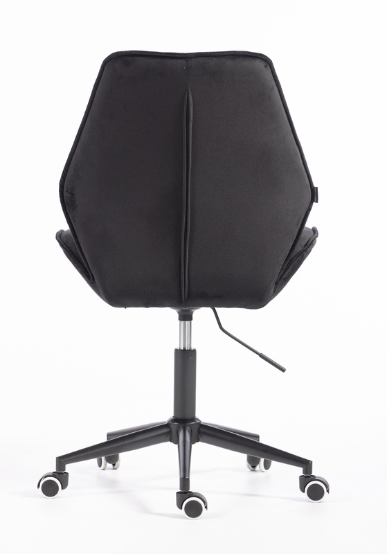 HR350K Fekete modern velúr szék fekete lábbal