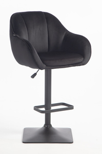 HR2055KW Fekete Modern Velúr Szék Fekete lábbal