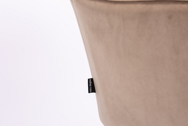 HR550CROSS Latte modern velúr szék arany lábbal