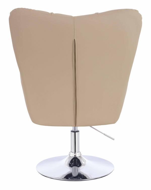 HR650N Krémszínű Műbőr Premium Soft szék krómozott lábbal