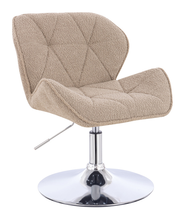 HR111N Latte modern boucle  szék krómozott lábbal