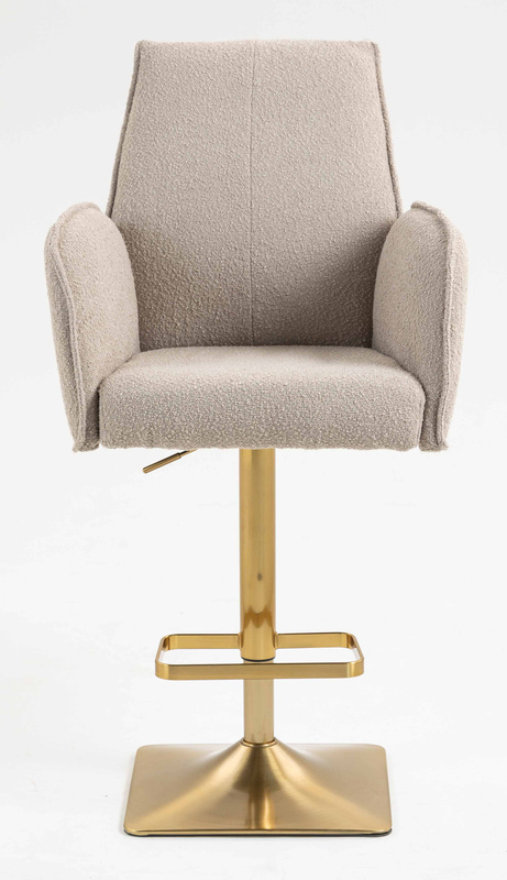 HR280KW Latte modern boucle szék arany lábbal