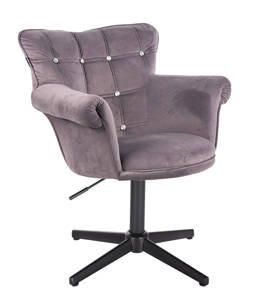 HR804CCROSS Grafit modern velúr szék fekete lábbal