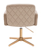 HR802CROSS Latte Modern Velúr Szék Arany lábbal