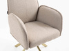 HR280 CSILLAGLÁB Latte modern boucle szék arany lábbal