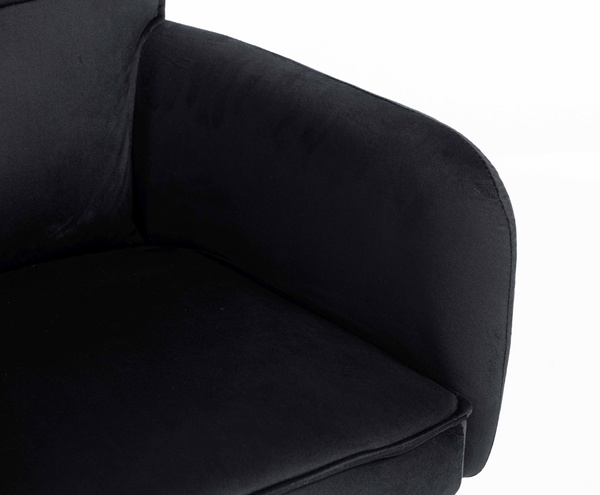 HR250CROSS Fekete modern velúr szék arany lábbal