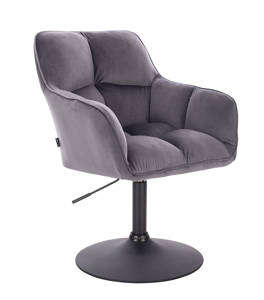 HR550N Grafit modern velúr szék fekete lábbal