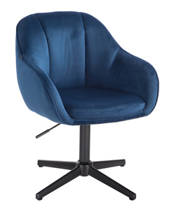 HR2055CROSS Tengerkék Modern Velúr Szék Fekete lábbal