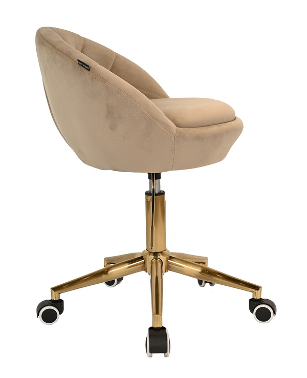 HR948K Latte Modern Velúr Szék Arany lábbal