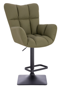 HR650KW Khaki Műbőr Premium Soft szék fekete lábbal