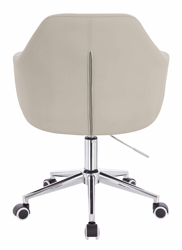 HR831K Ecru Műbőr Premium Soft szék Krómozott lábbal