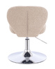 HR193N Latte modern boucle  szék krómozott lábbal