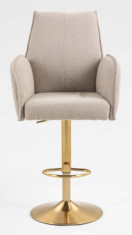HR280W Latte modern boucle szék arany lábbal